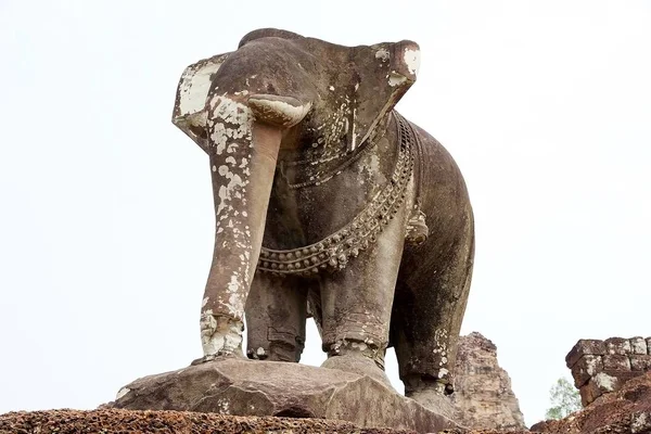 Guardian Elephant East Mebon Temple Ruins Angkor Siem Reap Cambodia — Stock Photo, Image