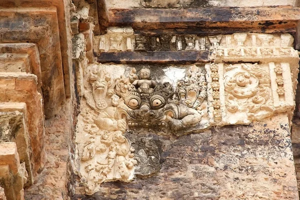 Bas Reliéf Chrámu Preah Angkor Siem Sklíz Kambodža Chrám Byl — Stock fotografie