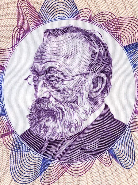 Retrato Gottfried Keller Del Dinero Suizo —  Fotos de Stock