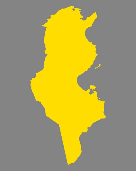 Kaart Van Tunesië Geografische Illustratie — Stockfoto