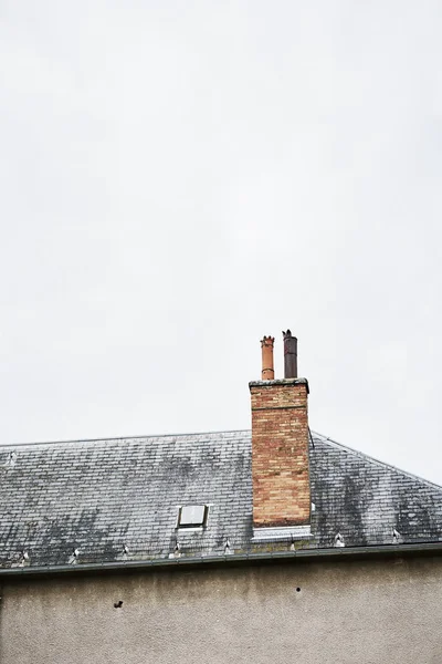Roof Old Brick Fireplace — Stock Photo, Image