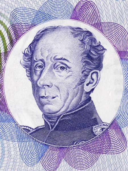 Guillaume Henri Dufour Porträtt Från Schweiziska Pengar — Stockfoto