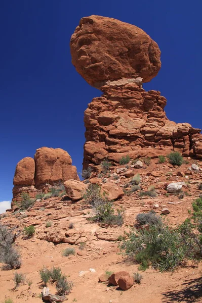 Balanced Rock Parque Nacional Arches Utah Los Estados Unidos — Foto de Stock