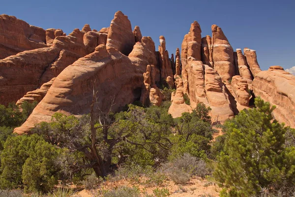 Utah Taki Arches Ulusal Parkı Nda Kaya Oluşumu — Stok fotoğraf