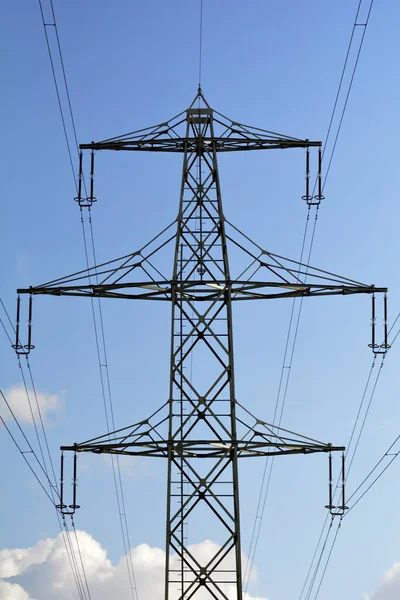 Pilón Electricidad Vista Detallada — Foto de Stock