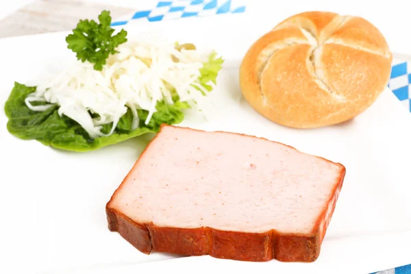 Bakad Köttfärslimpa Med Brödsmulor — Stockfoto