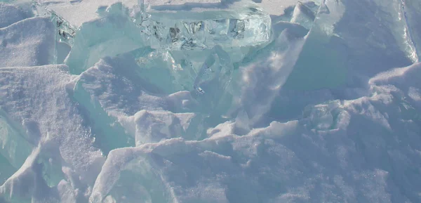 Transparentes Eis Und Schnee Des Winters Hintergrundbild — Stockfoto