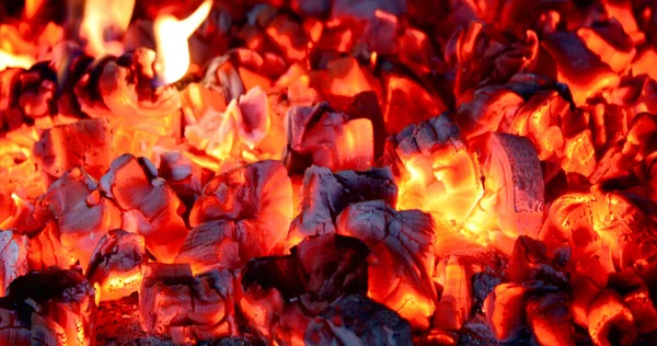 Φόντο Από Φωτιά Φλεγόμενα Καυσόξυλα Και Κάρβουνα — Φωτογραφία Αρχείου