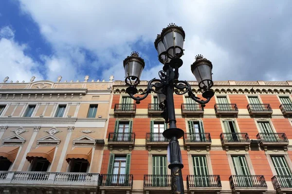 Arquitectura Del Casco Antiguo Reus Catalonia Placa Prim — Foto de Stock