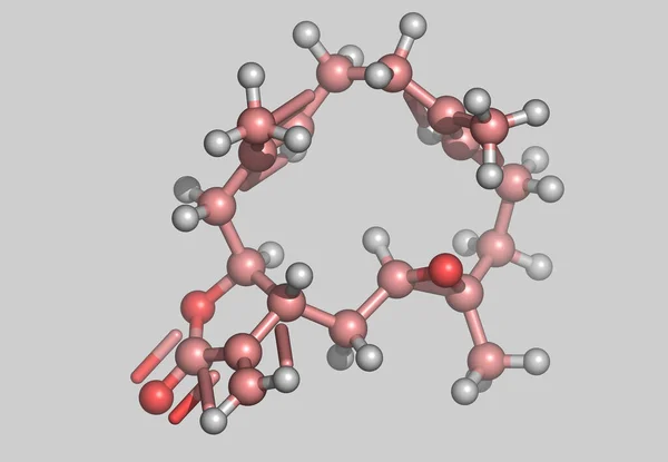 Isolobofitolide Modello Molecolare Isolato Grigio — Foto Stock