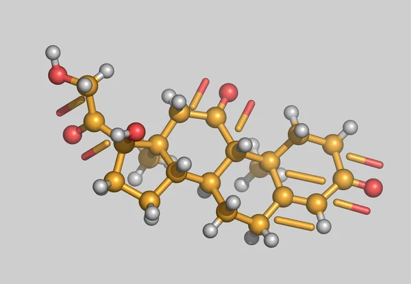 Modèle Molécule Hormone Cortison — Photo