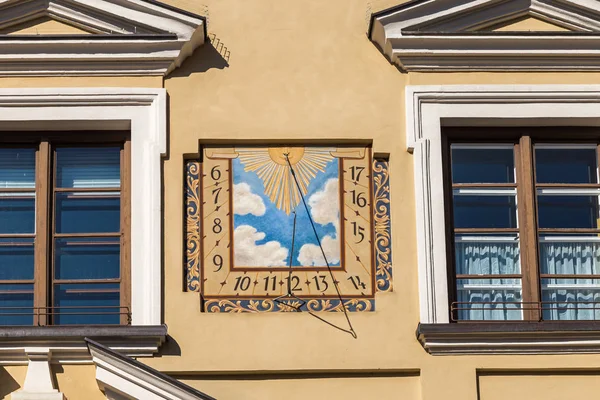 Zonnewijzer Historisch Gebouw Bavaria — Stockfoto