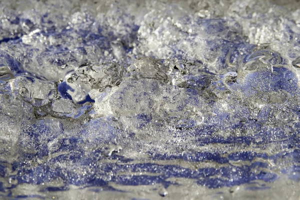 Összeomlott Jég Mint Tél Fagyasztott Háttér — Stock Fotó