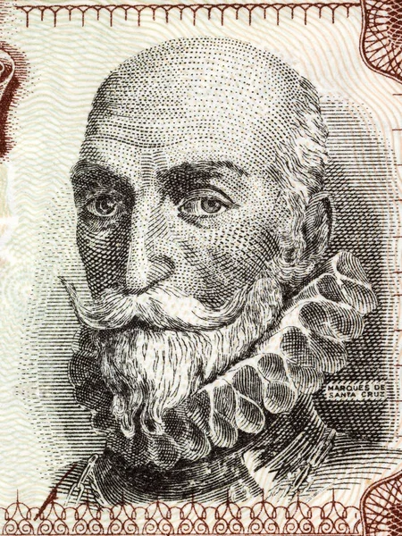 Alvaro Bazan First Marquis Santa Cruz Portrait Spanish Money — 图库照片