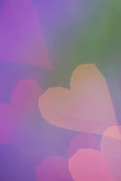 Defocused Bokeh Light Hearts Abstract Background — Stock Photo, Image