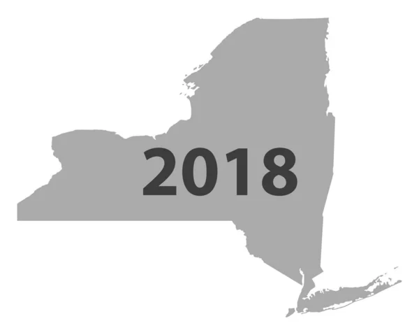 New York 2018 Térképén — Stock Fotó