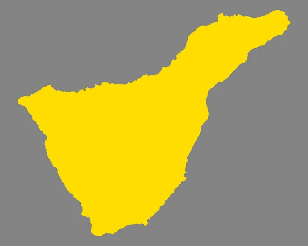 Kaart Van Tenerife Geografische Illustratie — Stockfoto