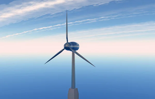 Turbina Wiatrowa Dla Alternatywnych Źródeł Energii — Zdjęcie stockowe