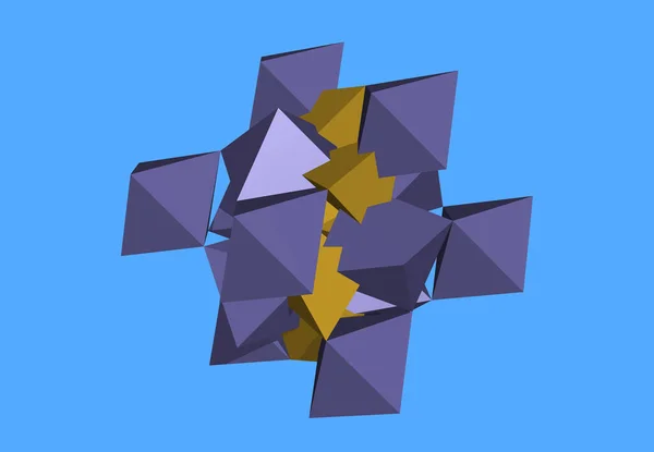 Cat Gold Mineral Molecule Model — kuvapankkivalokuva