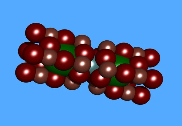 蓝色孤立的超导体分子模型 — 图库照片