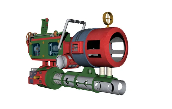 Beyaz Arka Planda Izole Edilmiş Fütüristik Silah — Stok fotoğraf