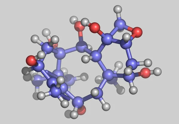 癌症药物分子模型 — 图库照片