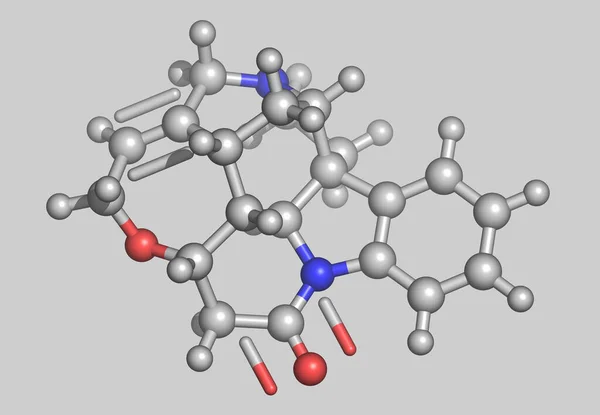 分子结构计算机图形学 — 图库照片