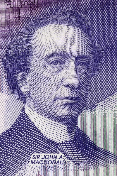 John Alexander Macdonald Portrait Canadian Money — 스톡 사진