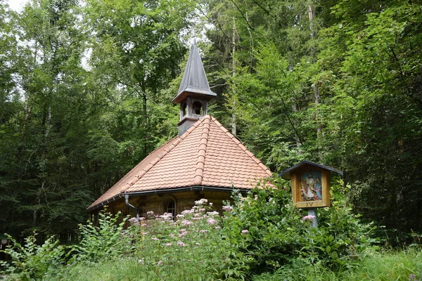 Bezegg Capela Igreja Igreja Floresta Bezau Vorarlberg Bregenzerwald Pequeno Religião — Fotografia de Stock