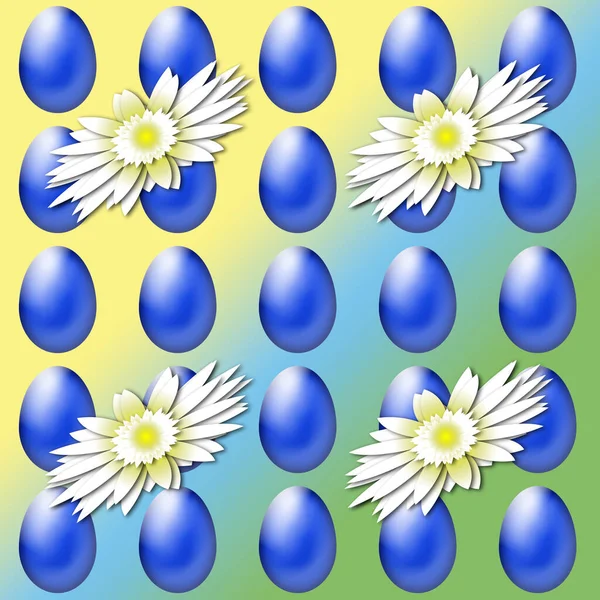 Ostern Ostereier Blumen — Stockfoto