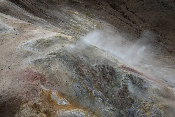 Volcán Viti Gas Gas Fumarol Solfatare Cráter Volcán Cráter Krafla —  Fotos de Stock