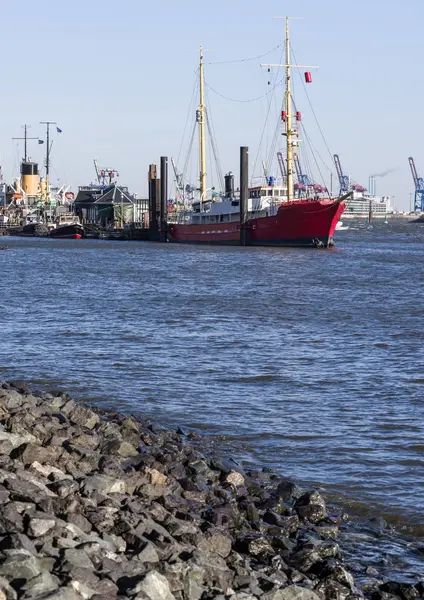 Vista Del Puerto Hamburgo — Foto de Stock