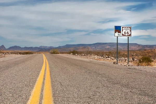 Kalifornien Usa Route Mit Schild — Stockfoto