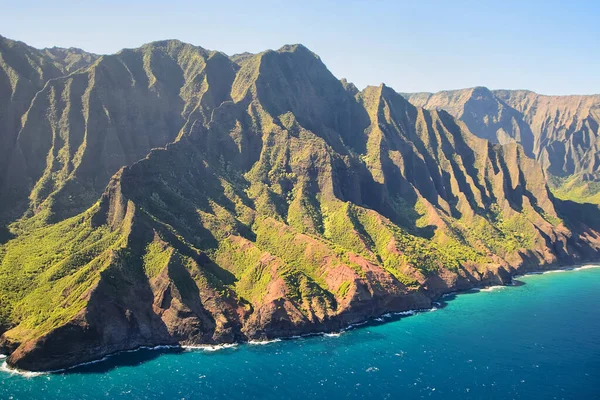 Pali Kust Napali Hawaii Kauai Strand Zee Paradijs — Stockfoto