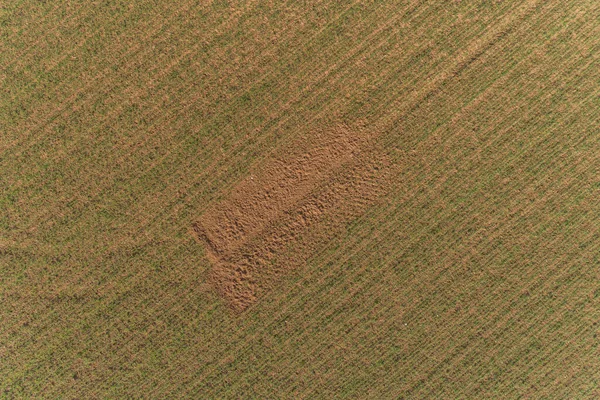 Farmland Winter Bird Eye View — Stock Photo, Image