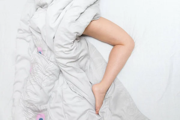 Portrait Woman Bed — Stock Photo, Image