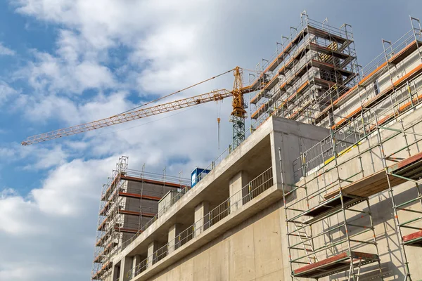 Baustelle Mit Kran Deutschland — Stockfoto