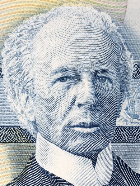 Sir Wilfried Laurier Porträtt Från Kanadensiska Pengar — Stockfoto