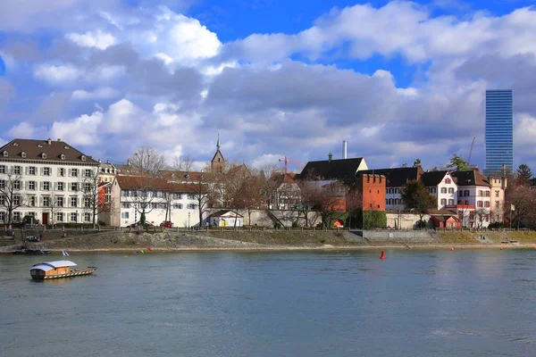 Базель Місто Річці Рейн Північному Заході Швейцарії — стокове фото