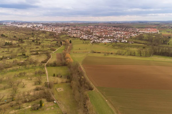 Foto Aérea Mglingen Distrito Ludwigsburg — Foto de Stock