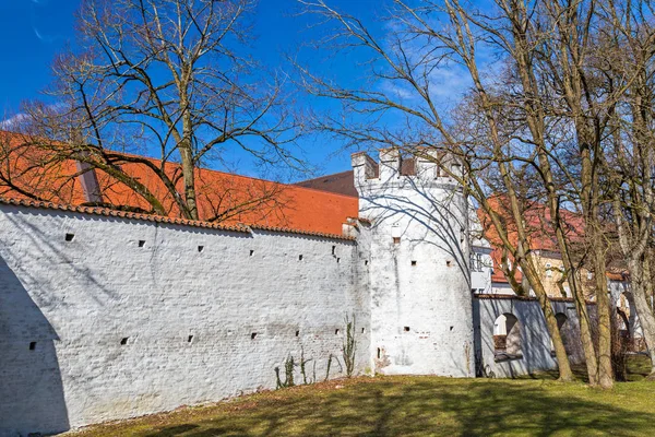 Landsberg Deki Ortaçağ Şehir Duvarı — Stok fotoğraf