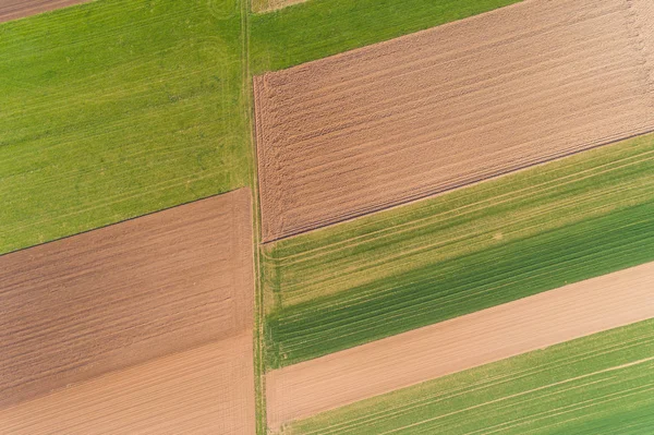 Campos Visão Aérea Primavera — Fotografia de Stock