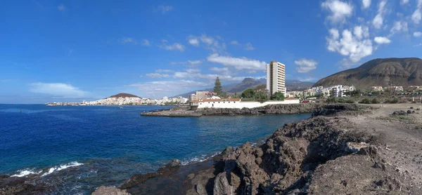 Felsige Küste Der Nähe Des Ferienortes Los Cristianos Auf Der — Stockfoto