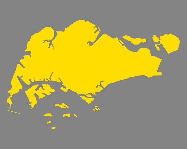 Mapa Singapore Ilustracja Geograficzna — Zdjęcie stockowe