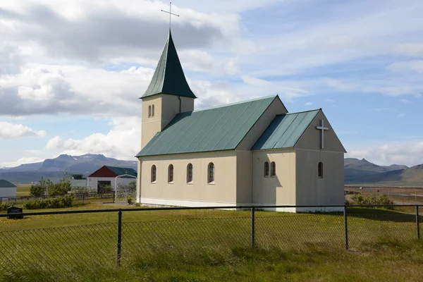 Kerk Slangenheid Ijsland Kapel Westen Architectuur Gebouw Landschap Eenzaam Eenzaam — Stockfoto