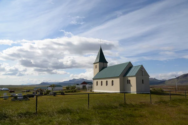 Église Snaefellsness Iceland Chapelle Ouest Architecture Bâtiment Paysage Solitaire Solitaire — Photo