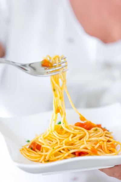 Paste Lungi Spaghete Italiene — Fotografie, imagine de stoc