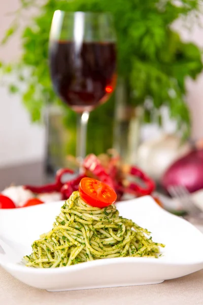 Spaghetti Para Todos Enfoque Selectivo — Foto de Stock