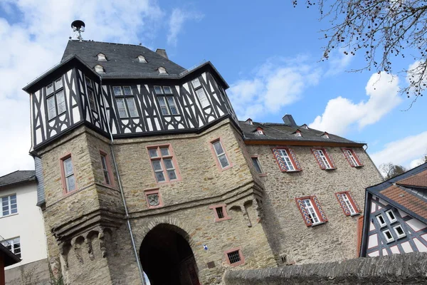 Archway Building Archway Idstein Hesse Fachwerk Fachwerkhaus Vieille Ville Allemagne — Photo