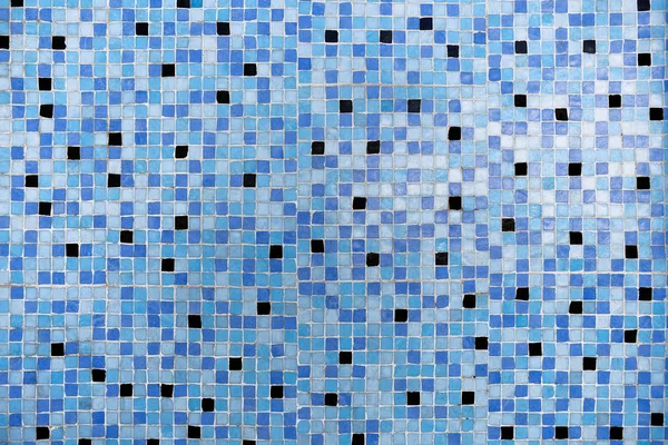 Mosaico Azul Pequeñas Cuadradas Diferentes Azulejos Color Azul Claro Azul — Foto de Stock